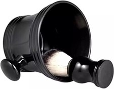 Traditional Beard Wet Shaving kit Bowl Mug Plastic & Shaving Brush Set man Gift picture