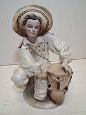 Vintage Tiziano Galli Italy Ceramic Bongo Conga Drummer Boy Figurine Deposee picture