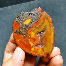 RARE 48.9g Natural rough Warring States Red Agate Crystal Healing 4211+ picture