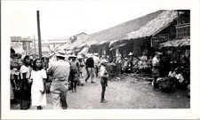 Vintage Tacloban Philippines Market Photograph 1940s General Store Street Scene picture