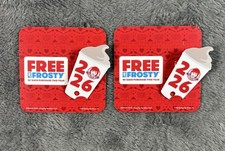 2026 Wendy's Frosty Key Tags. Get Free Frosty for A Year. Lot of 2 Brand New picture