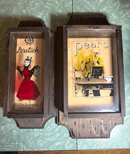 Two 1940s  Howard & Co. Designs Wood Deep Picture Frame 5x7 Brown Wall Mount picture