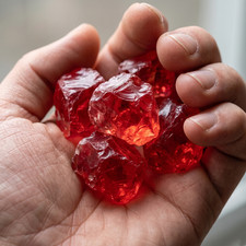2PC Raw Natural Cherry Red Quartz Rough Stone Heart Chakra Healing Crystal Gift picture