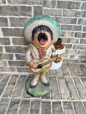 UNIVERSAL STATUARY SINGING Vihuela Playing MARIACHI Man Singer 22” Statue Figure picture