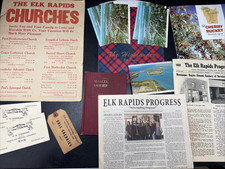 Collection Of Vintage Elk Rapids Michigan Paper Ephemera Post Cards Book Etc picture
