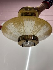 Vintage Lightolier Flying Saucer Mid Century Ceiling Light Fixture Lamp Thurston picture