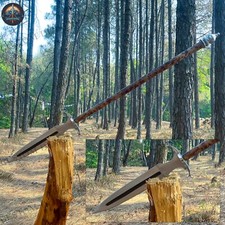 17 inche long handle handmade spear | Leaf Spring 5160 Carbon Steel | Best Gift picture