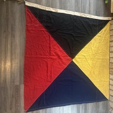 Original World War 2 signal flag Zulu Stamped Mare Island 1943 Roughly 50x50 picture