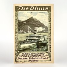 Vintage 1925 “The Rhine” Köln-Düsseldorfer Rhein-Dampfschiffahrt Travel Booklet picture