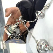 Vivienne Westwood Saturn Shape Electronic Gas Lighter Orb Silver with Shop Bag picture