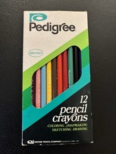 Vintage 1974 Pedigree pencil crayons Colored Pencils NOS In Box Pink Used EMPIRE picture
