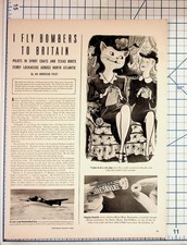 WWII Bomber Ferry Article, Spam Ad, Life Savers, Libby's Juice Vintage Magazine picture