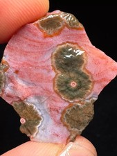 Pink Teal Green Orbicular Ocean Jasper Old Stock 9.2g Healing Collector Crystal picture