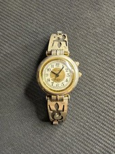 Vtg Native American Hopi Zuni Overlay Sterling Silver Women’s Watch Ends Tips picture