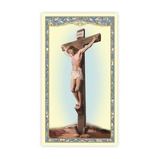 Stations of the Cross Crucifixion Holy Card- Laminated picture