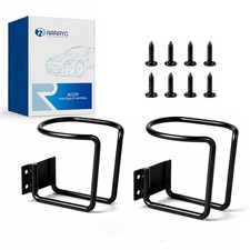 Black Wall Mounted Cup Holders 2 Pack Screw On Wall Cup Holder Wall Mount picture