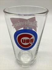 16oz Budweiser Chicago Cubs Pint Beer Glass picture