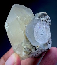 Natural Morganite With Quartz Crystal Specimen From Afghanistan  665 CTs picture