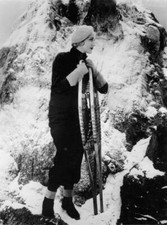 American actress Judith Wood presents winter fashion 1930 Old Photo picture
