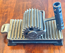Antique Hand fluting iron, 4 piece w/ plate, base and heater plate,  picture