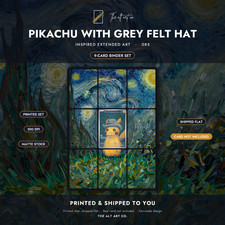Pokemon Pikachu with Grey Felt Hat 085 Extended Art Binder Insert 3x3 9-Pocket picture