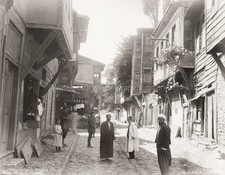 Constantinople Istanbul Turkey Street Scene Ottoman Vtg. Photo 19thC. picture
