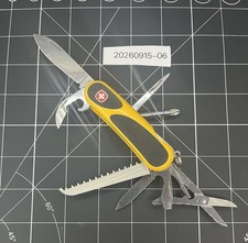 2000s Wenger Delemont SAK EvoGrip 18 85mm Yellow Folding Multi-Tool Pocket Knife picture