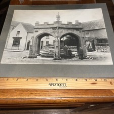 Antique Cheddar The Cross Church Mounted English Architecture Photo England picture