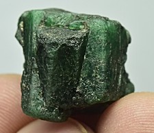 33 Carat Unique Natural Deep Green Colour Emerald Crystal Combined With Pyrite picture