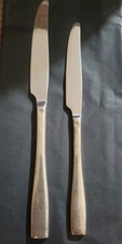 Vintage Sambonet Modernist Table Knives 2 Sized Gold Hue SBT Handle Italian picture