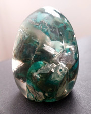 Vintage Eilat's Stones Israel Resin Egg Paperweight  2
