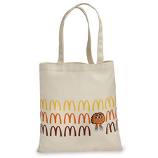 McDonald’s Repeating Retro Golden Arches Fry Guy Patch Tote Bag - NEW picture
