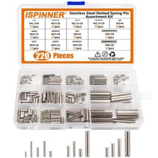 220pcs Roll Pin Set, Stainless Steel Slotted Spring Pin Assortment Kit M1.5 M2 picture