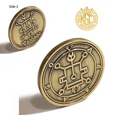 Vassago Seal Coin Ars Goetia Prince Talisman Brass picture