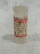Sandoz Fiorinal EMPTY VINTAGE Barbiturate Medicine Sample Bottle RARE Pharma picture