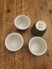 4 Pc Vintage Hall Pottery USA Green Custard Baking Ramekin Cooking Cups 351 ½ picture