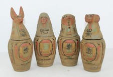 Rare Egyptian Pharaonic Antique 4 Canopic Jar Egyptian Mythology picture