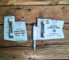Rare vintage nos RAIN GAUGE RECORDER lot hetrick Funeral Home PA Kidwell Garber  picture