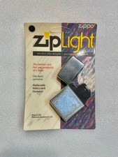 Vintage 1998 Zippo ZipLight Chrome New Old Stock in Og Packaging picture