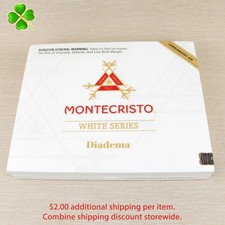 Montecristo White Series Figurado Diadema Wood Cigar Box 9.25