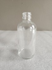 Vintage Clear Glass Medicine Bottle 4¼