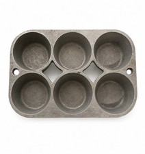 Vintage Cast Aluminum 6 Muffin Pan picture