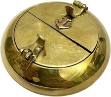 Handmed Vintage Brass Ashtray Cigar Cigarette Tobacco Marine Art Anchor, Gift picture