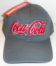 NWT Coca-Cola GRAY W/ RED LOGO NOVELTY BASEBALL HAT picture
