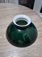 Vintage Glass Hunter Green Lamp Shade picture