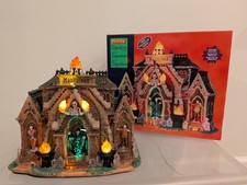 Lemax Spooky Town All Hallows Mausoleum Haunted Halloween Village 35491 RETIRED picture
