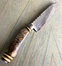 Vintage Argentine Gaucho Verijero Knife Horn Handle Coin Republica Argentina picture