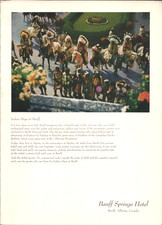 1954 BANFF SPRINGS HOTEL vintage dinner menu ALBERTA, CANADA Native Indians Days picture