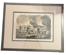 1861 Antique Civil War Print Fort Sumter Cannon Battle Illustrated London News picture