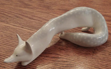 Cmielow Handcrafted Ceramic Fox Figurine, Vintage MCM Porcelain Rare Coiled Fox picture
